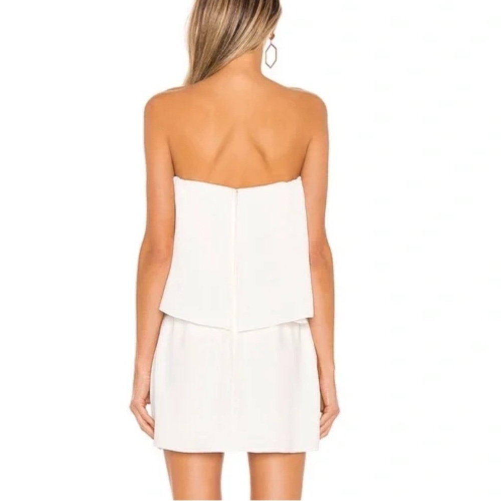AMANDA UPRICHARD Topanga Mini Dress in Ivory - Picture 2 of 7